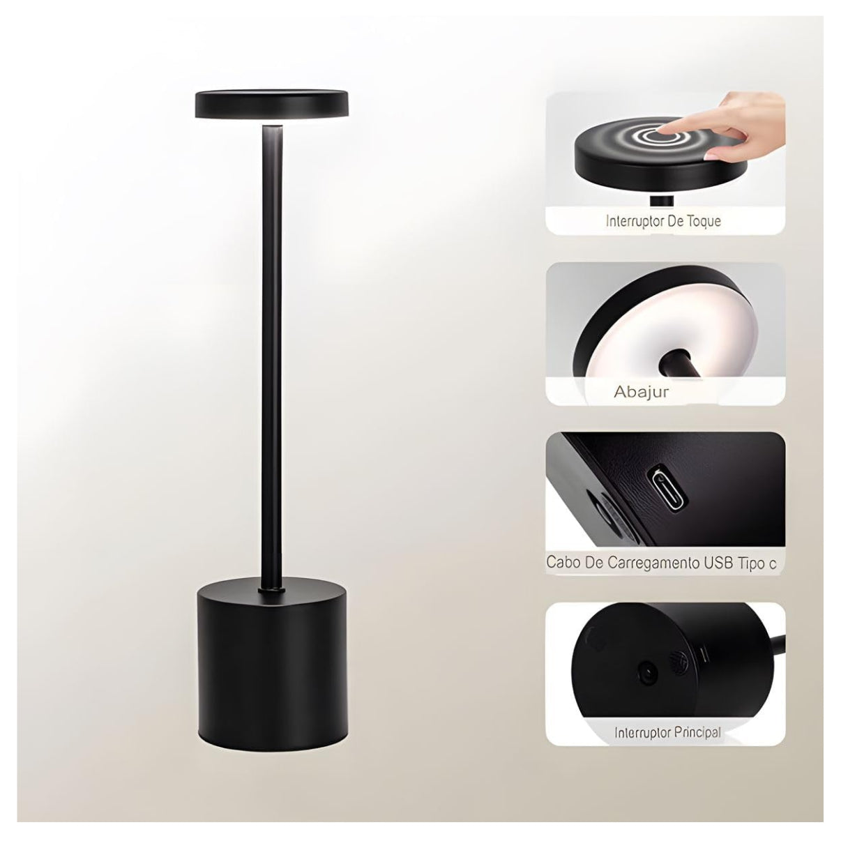 Lampara Mesa Led Touch 3 Tonos hogar